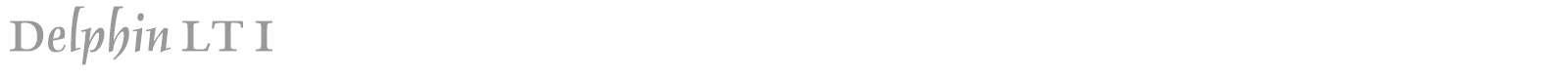 Delphin LT I font preview